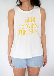 here comes the sun graphic tank