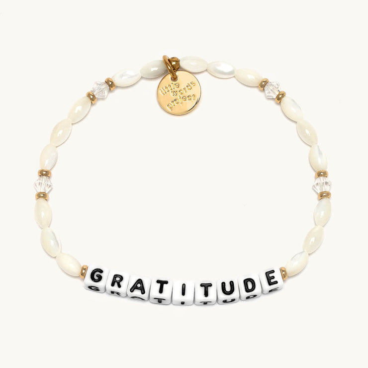 letter bead bracelet | neutrals