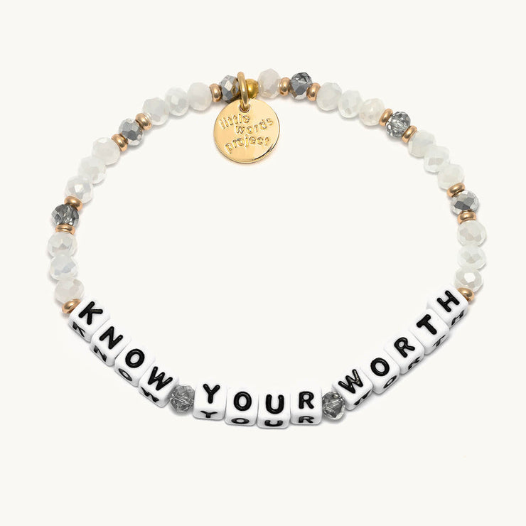 letter bead bracelet | know your worth