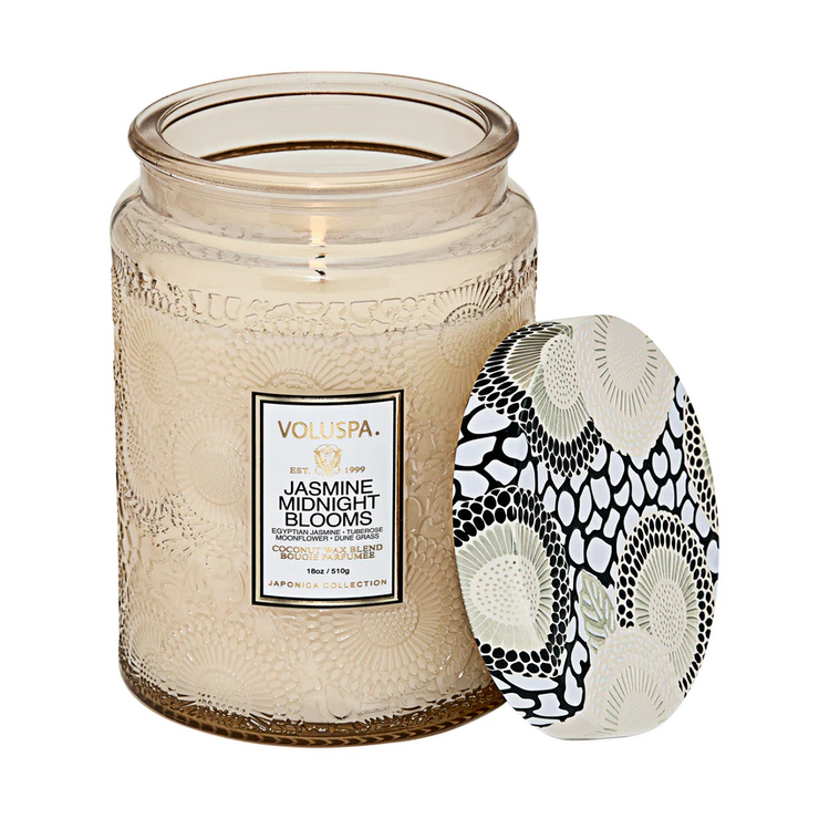 large jar candle | jasmine midnight blooms