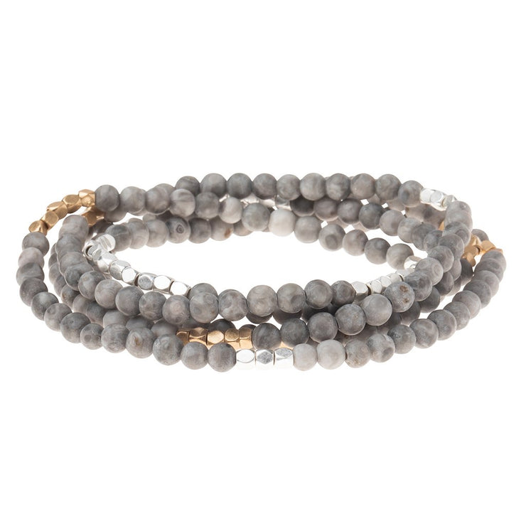stone wrap bracelet + necklace | stone of balance