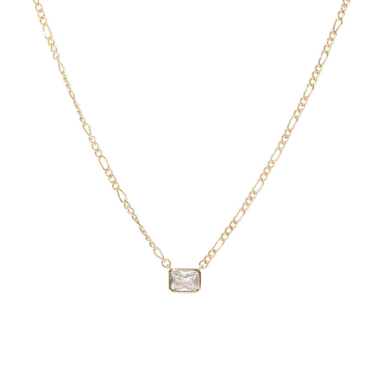 lizzy square bezel necklace