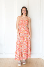 balos jardin floral midi dress