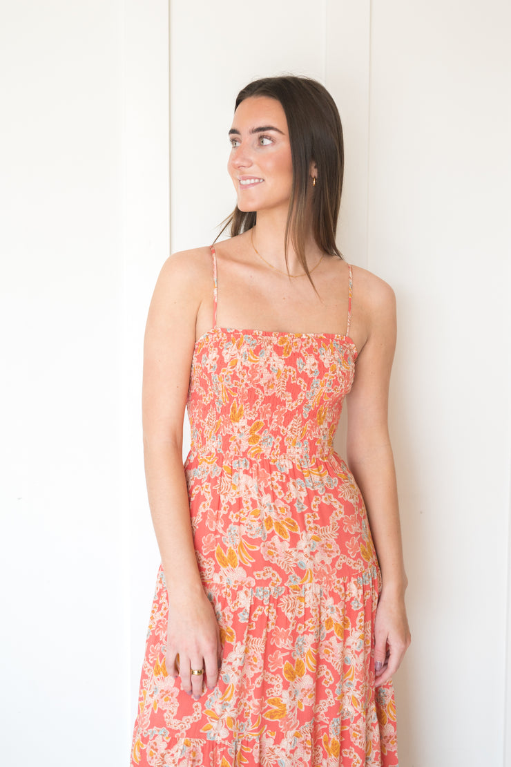 balos jardin floral midi dress