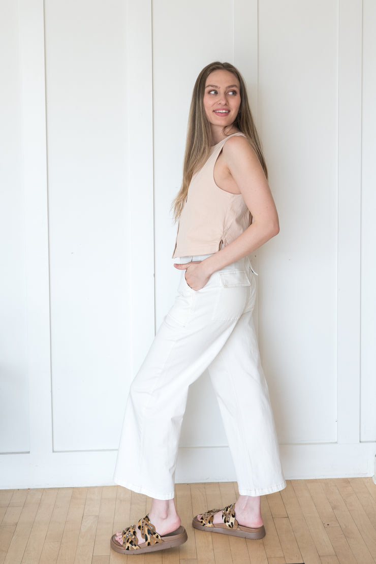 sophia wide leg utility ankle pant