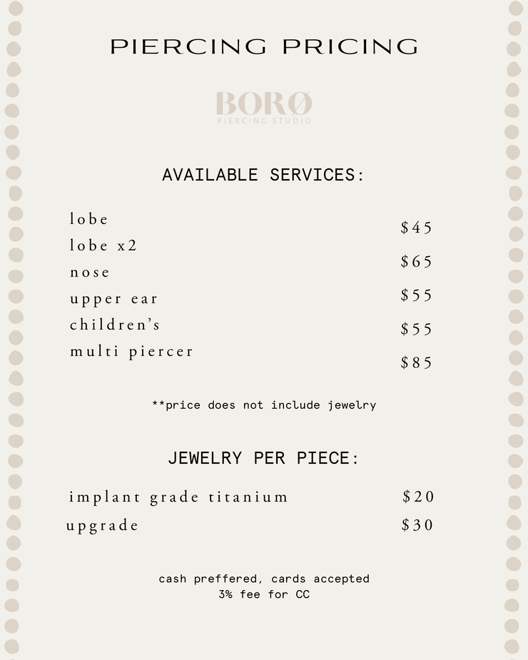 Piercing + Permanent Jewelry Pop Up!
