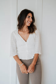 vanessa smocked top