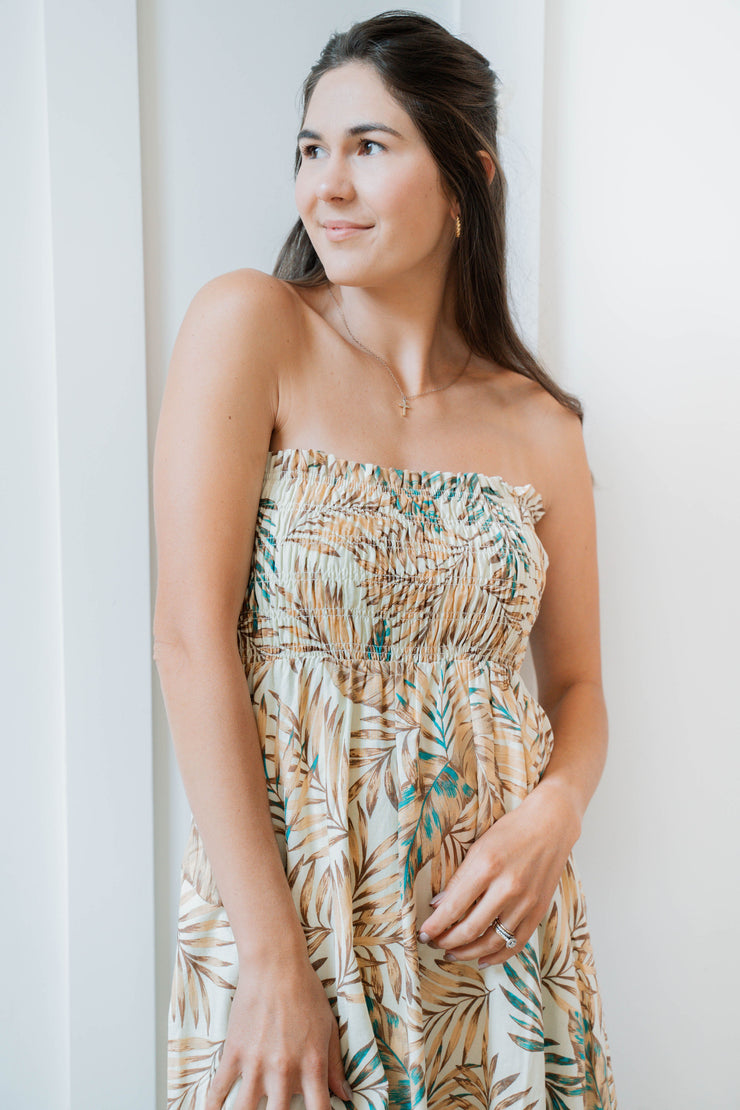 anafi palm midi dress