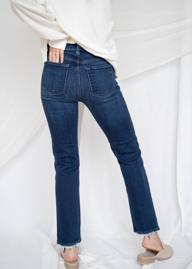 carley cut off straight leg jean
