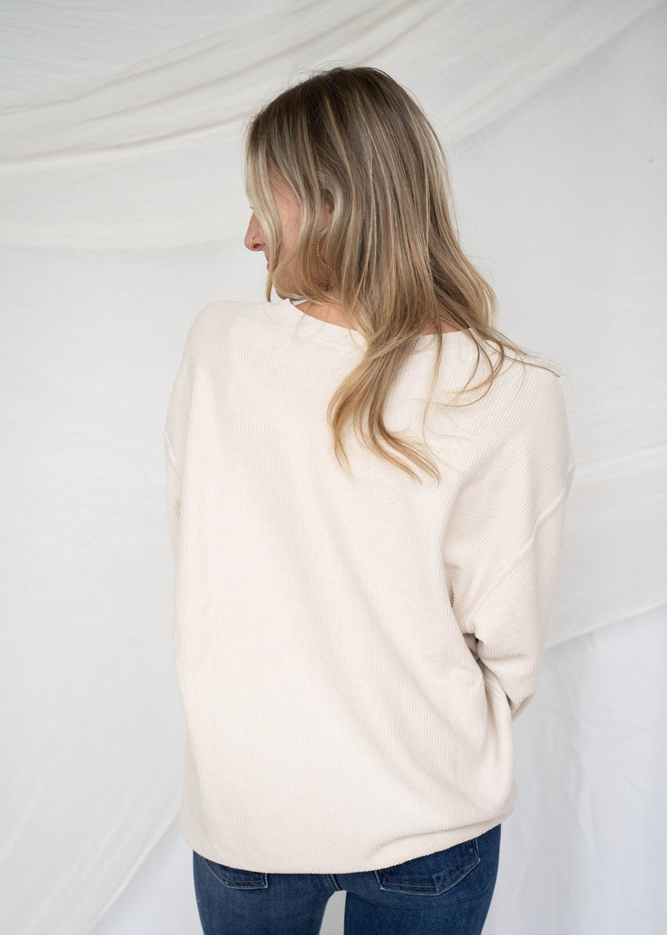 merry vintage thermal pullover