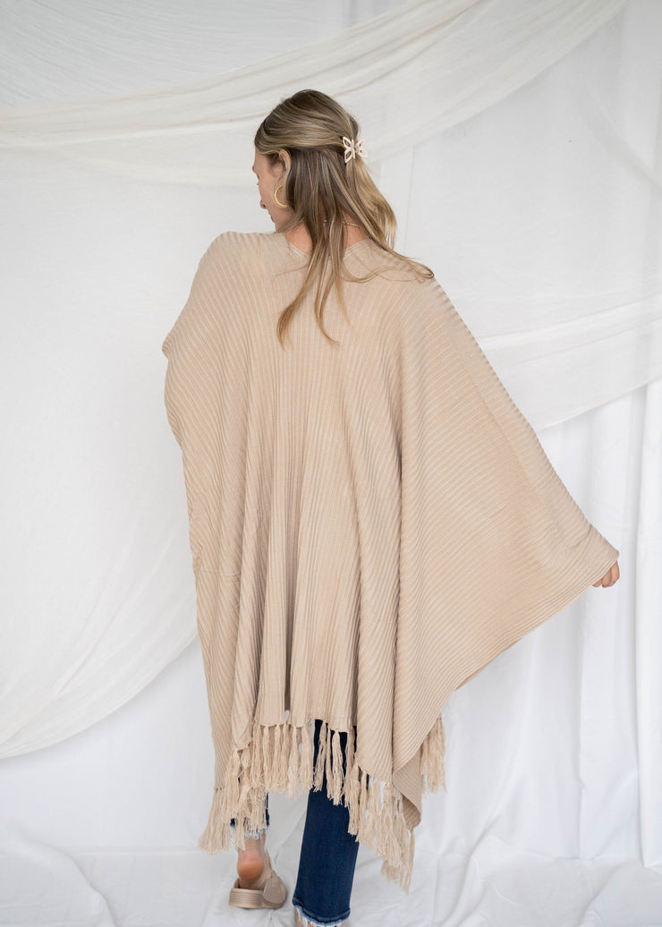 fairy girl fringe hem poncho