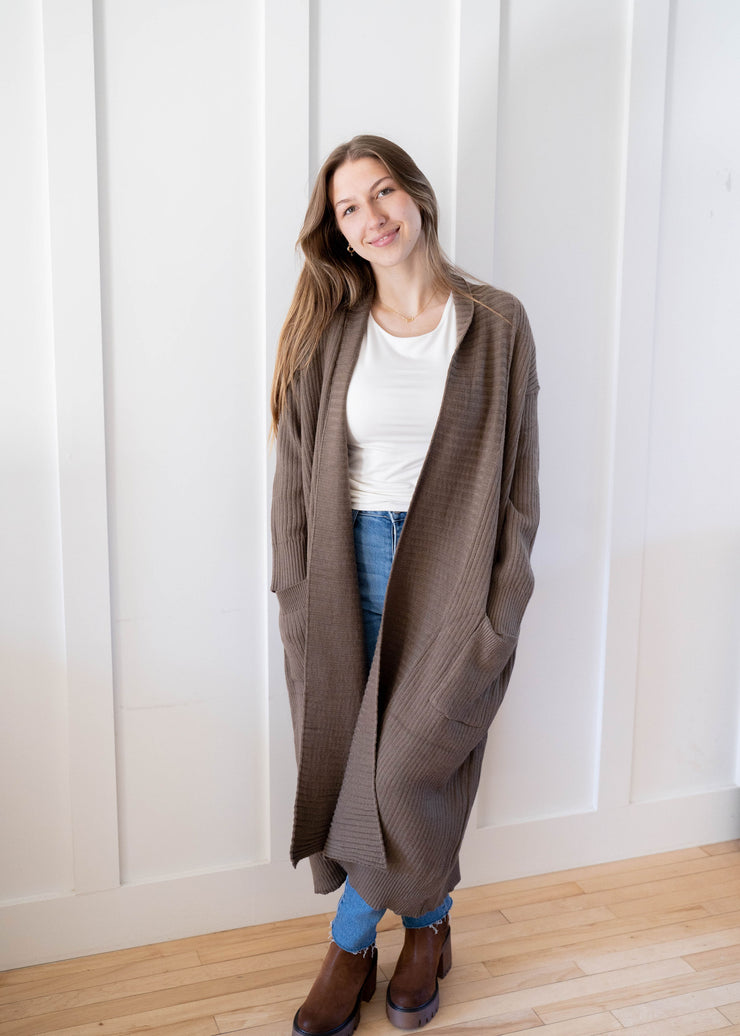 kalla oversized knit duster