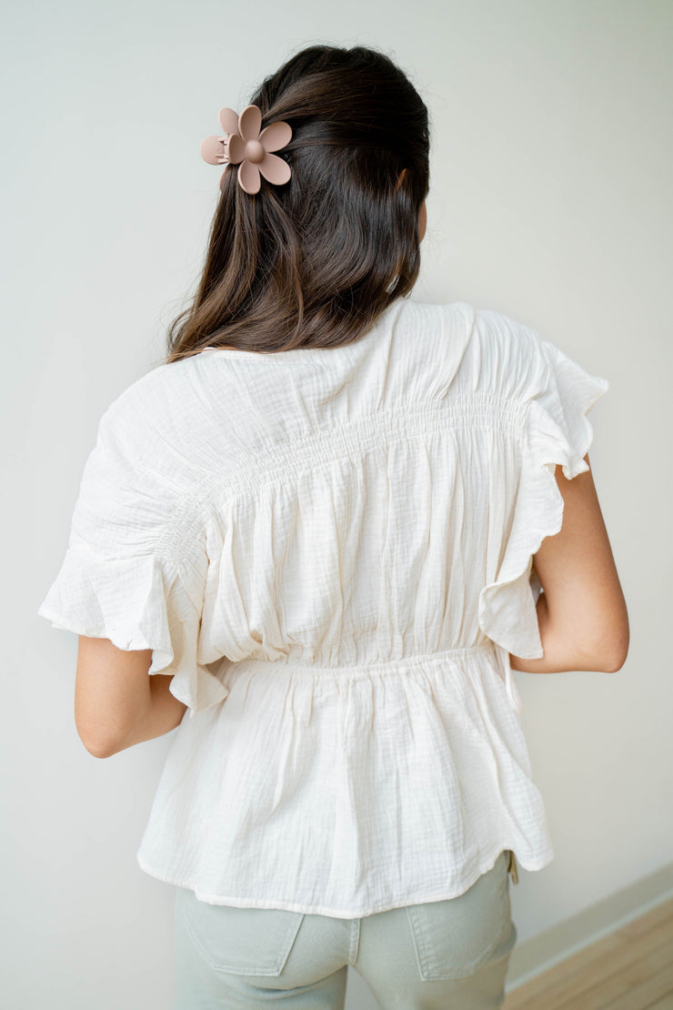 bella smocked top