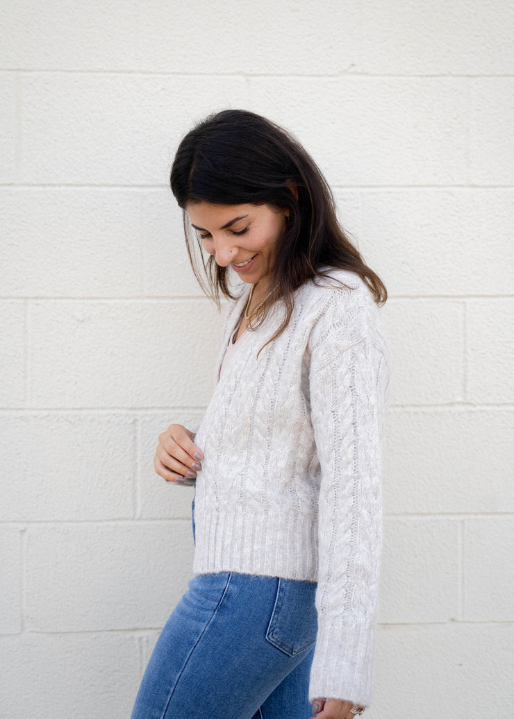 rhia cropped sweater cardigan
