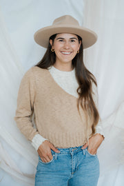 nadira color block sweater
