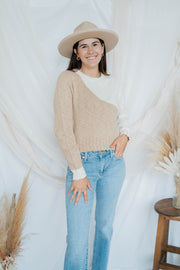nadira color block sweater