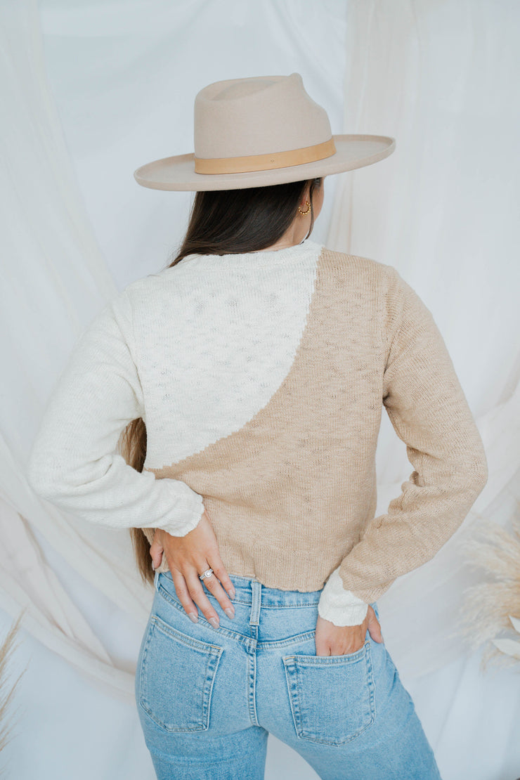 nadira color block sweater