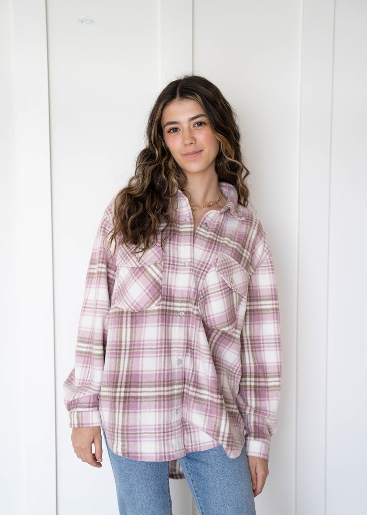 hiker plaid fleece jacket