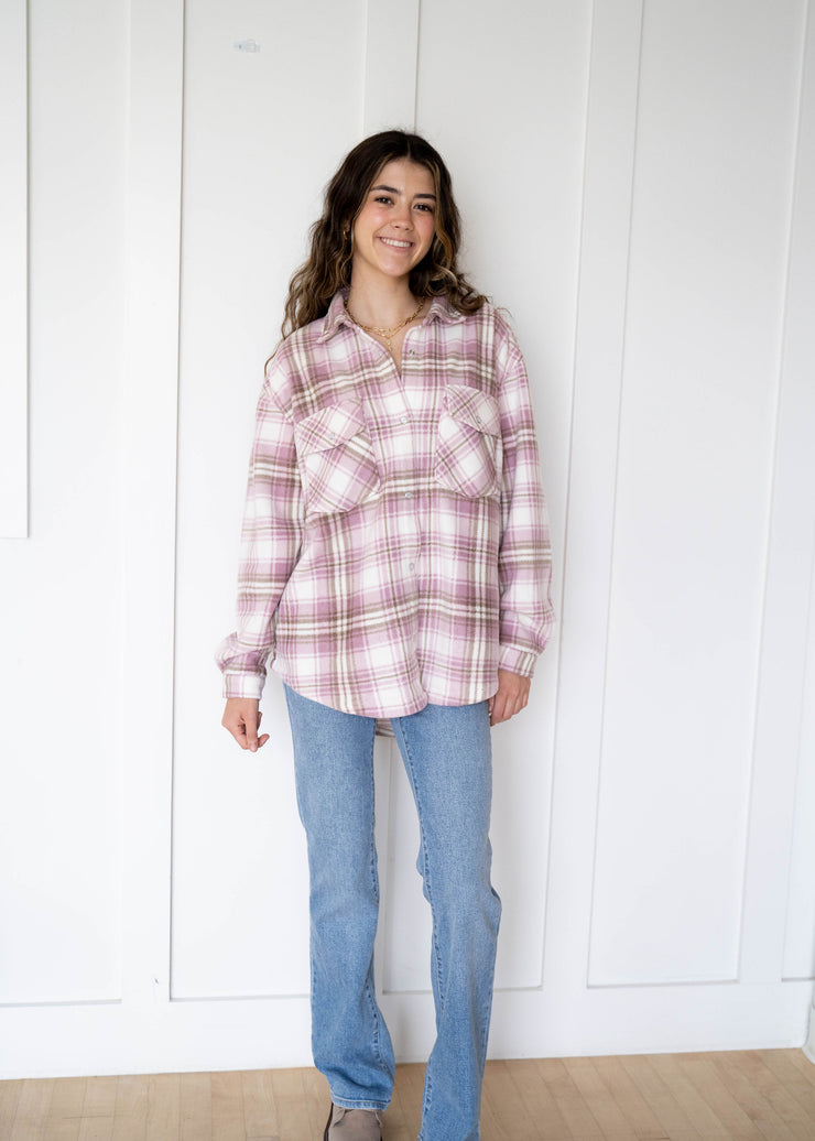 hiker plaid fleece jacket