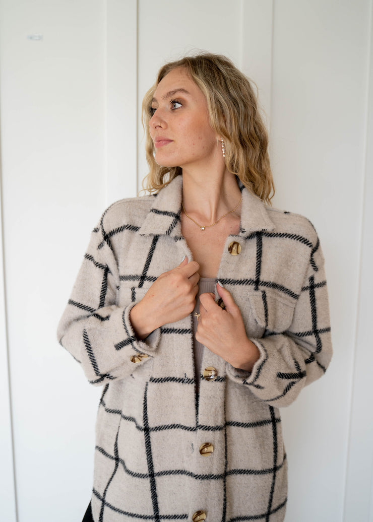 plaid tucker jacket