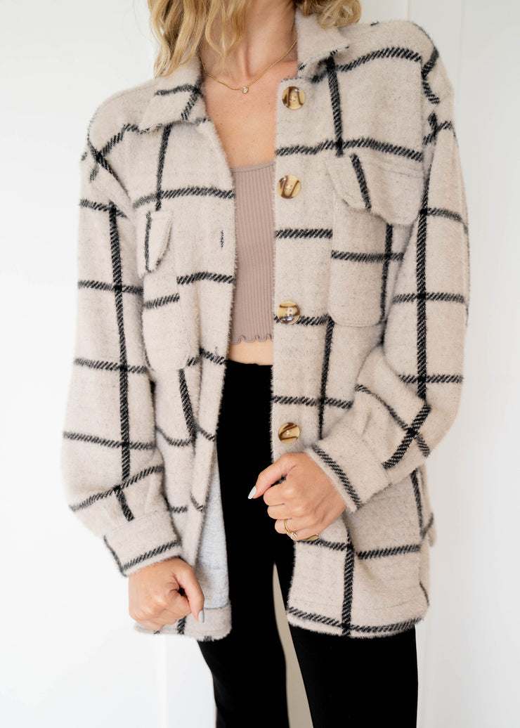 plaid tucker jacket