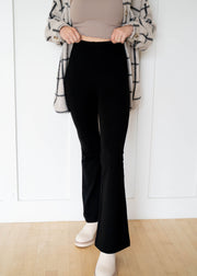 ridge wood knit flare pant