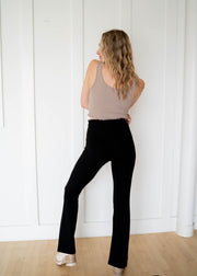 ridge wood knit flare pant