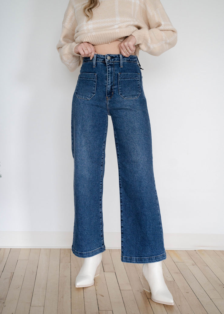 jillian patch pocket wide leg