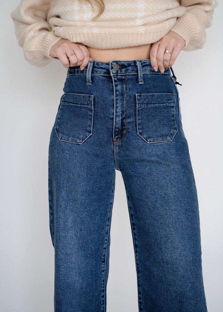 jillian patch pocket wide leg