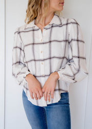 overland plaid blouse