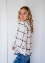 overland plaid blouse