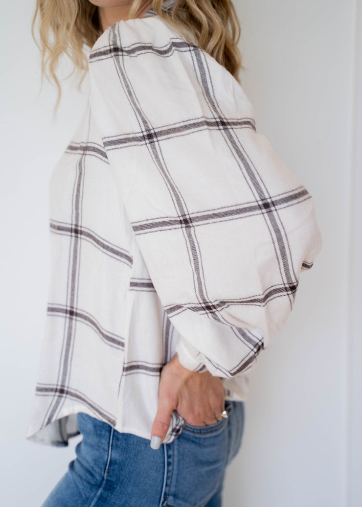overland plaid blouse