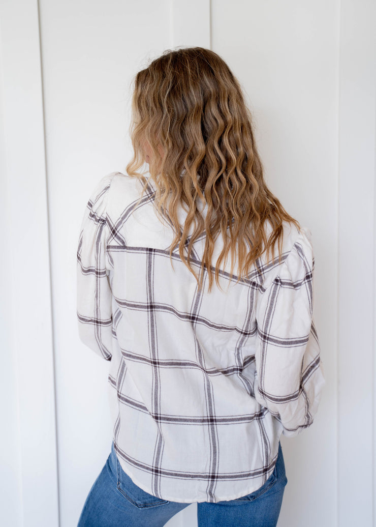 overland plaid blouse