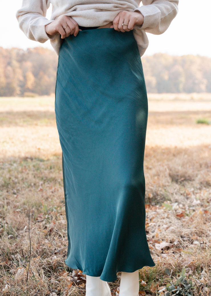 europa poly sheen skirt