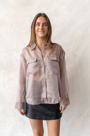 miranda sheer organza shirt