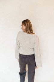 rachel tie sleeve sweater
