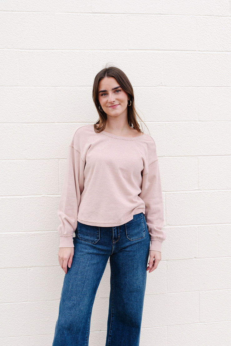 reversible twist sweatshirt