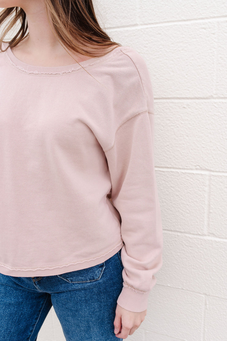 reversible twist sweatshirt
