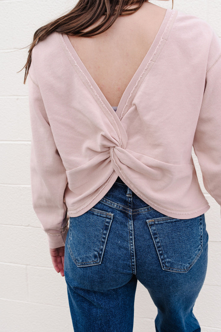 reversible twist sweatshirt