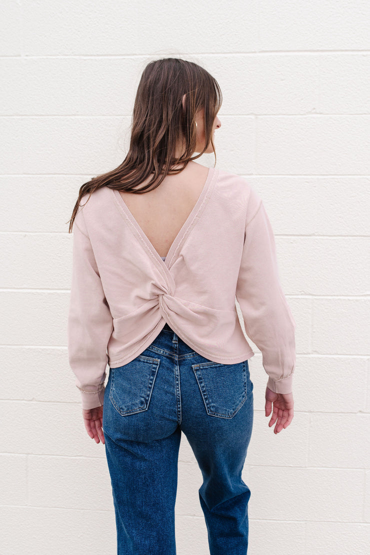 reversible twist sweatshirt