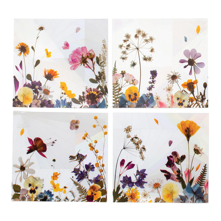pressed flowers suncatcher sticker
