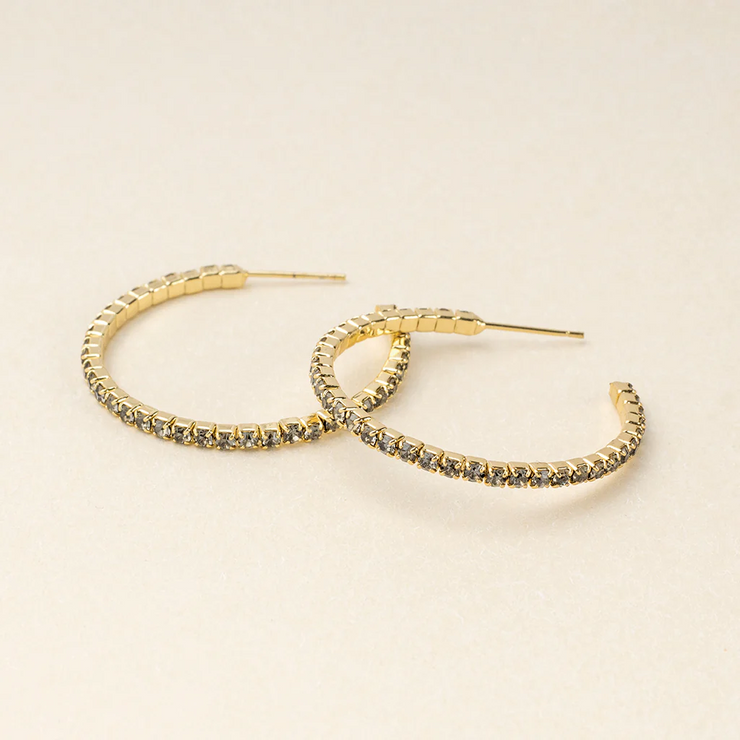 sparkle + shine small rhinestone hoops
