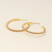 sparkle + shine small rhinestone hoops
