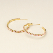 sparkle + shine small rhinestone hoops