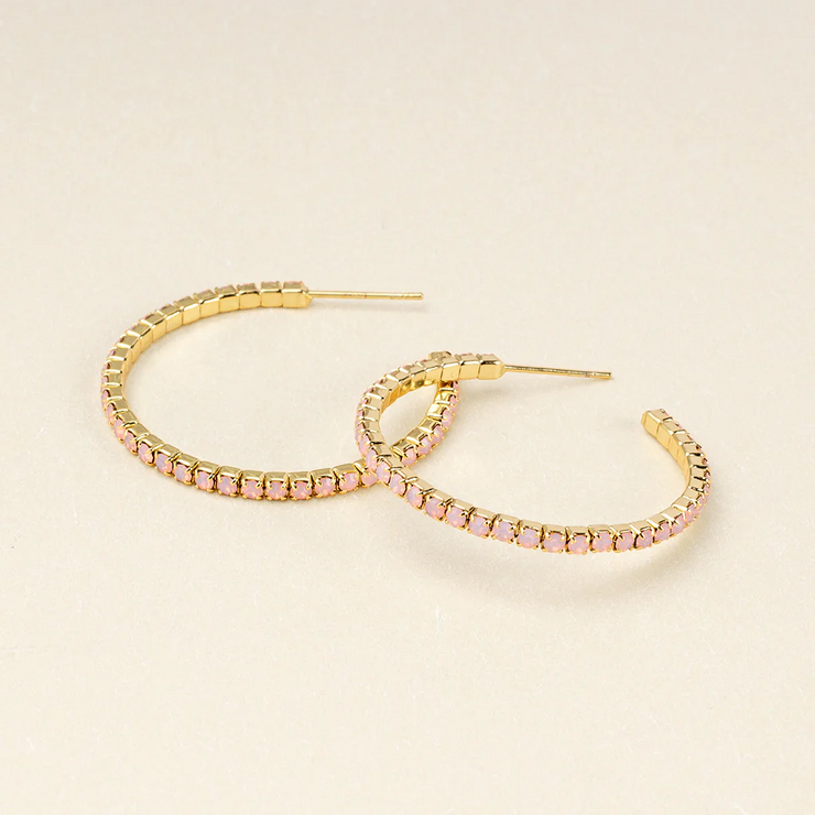 sparkle + shine small rhinestone hoops