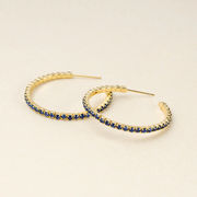 sparkle + shine small rhinestone hoops