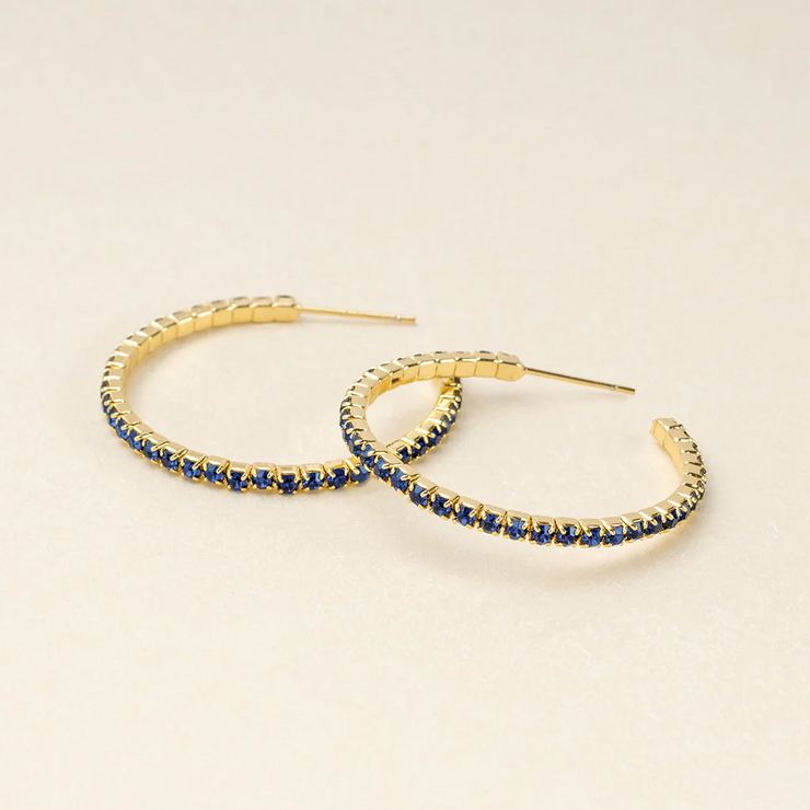 sparkle + shine small rhinestone hoops