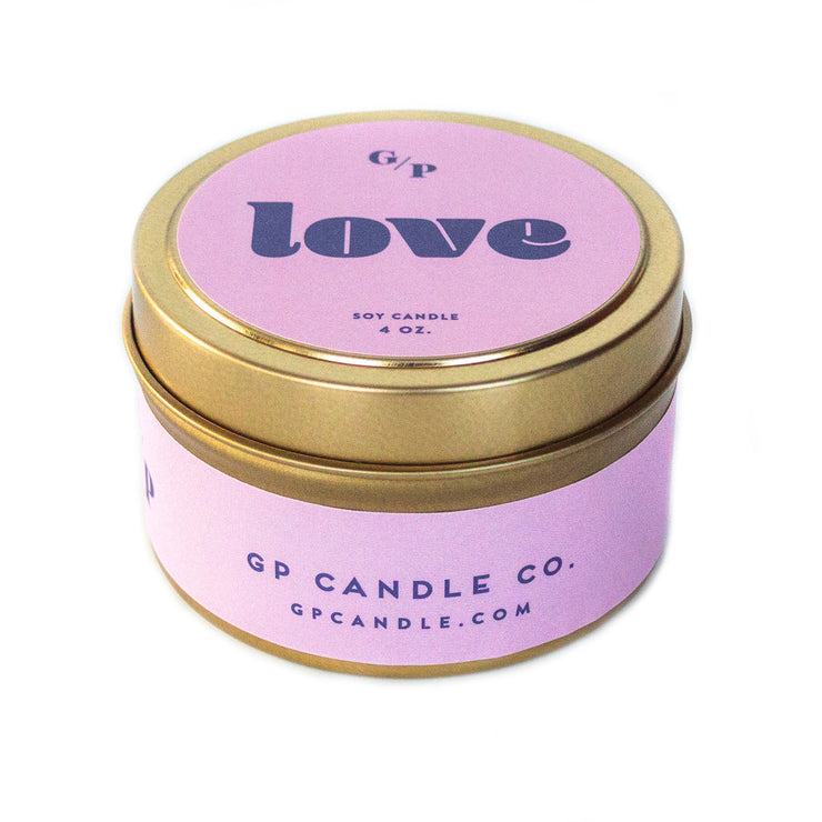 4 oz candle tin | love