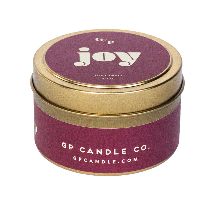 4 oz candle tin | joy
