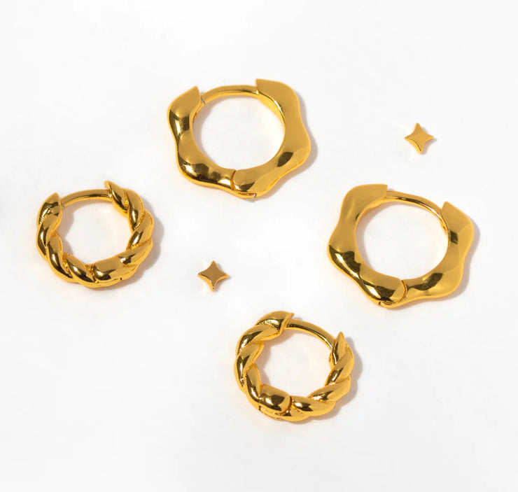 so wavy hoop set